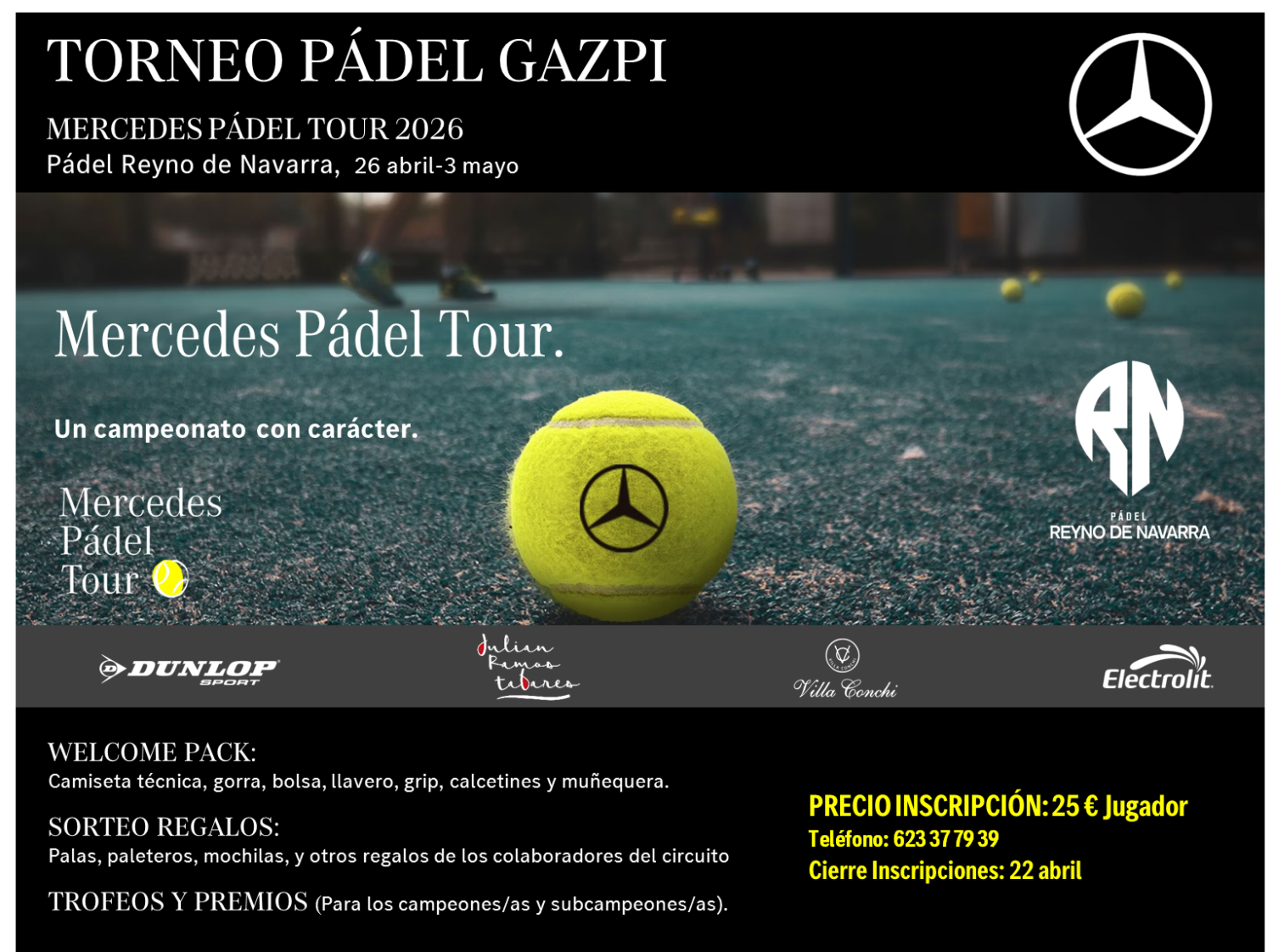 Imagen de la noticia Torneo Pádel Gazpi – Mercedes Pádel Tour 2026